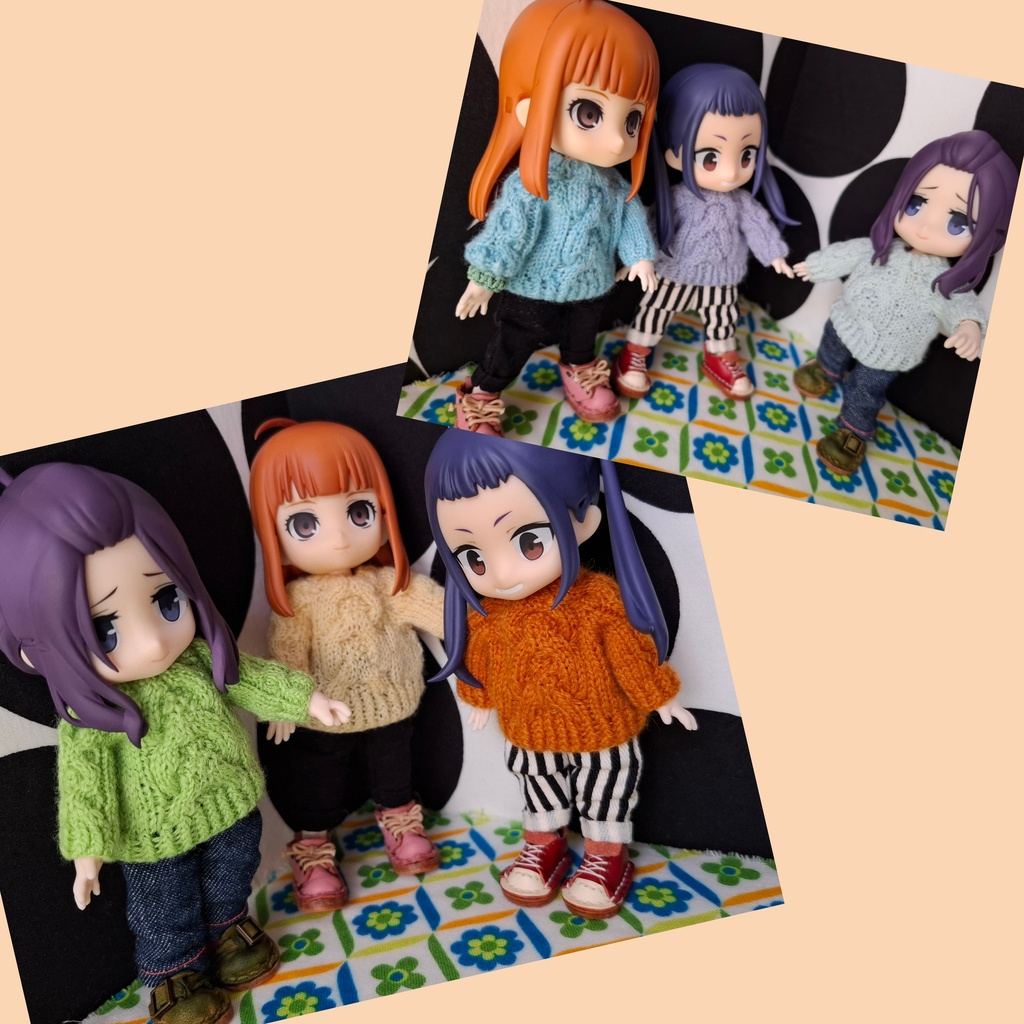 模様編みのニット2025・明るめカラー