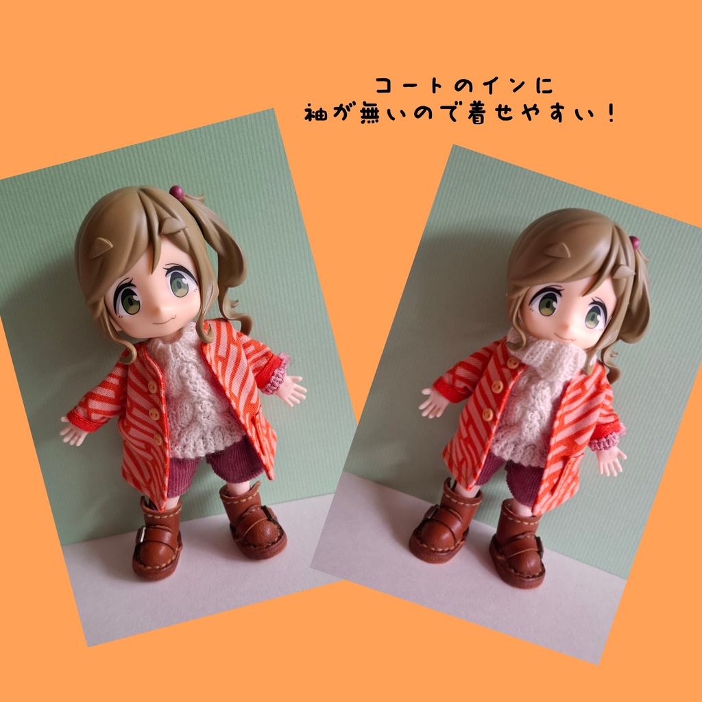 重ね着上手ニット(スヌード付き)