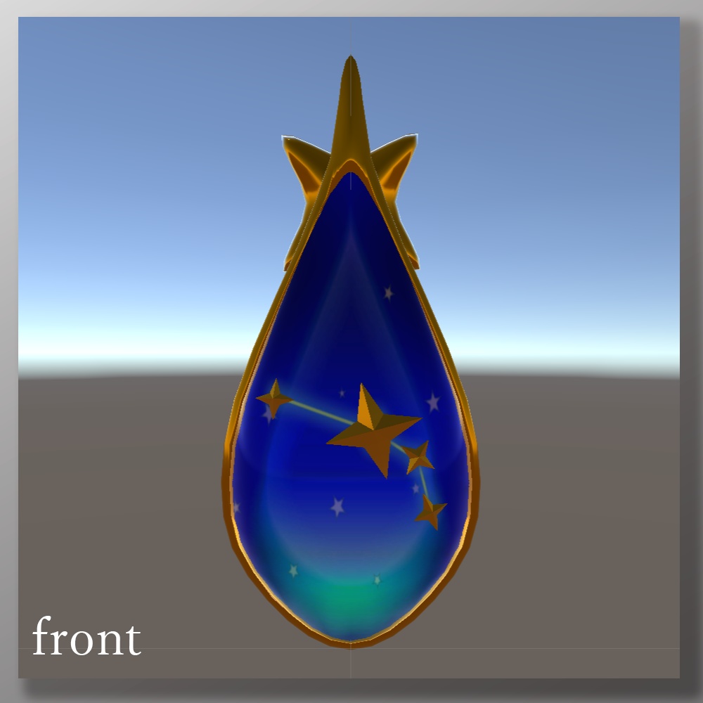 3Dモデル「星の雫~牡羊座~」ピアス