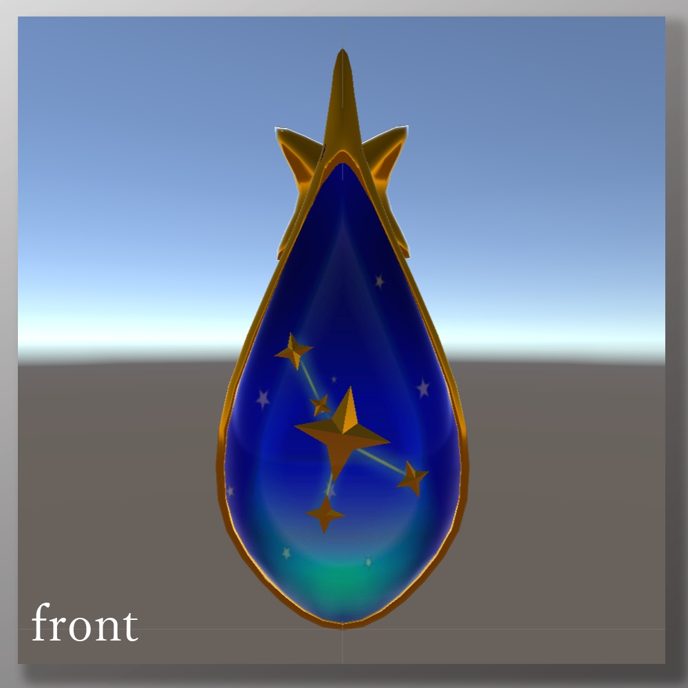 3Dモデル「星の雫~かに座~」ピアス