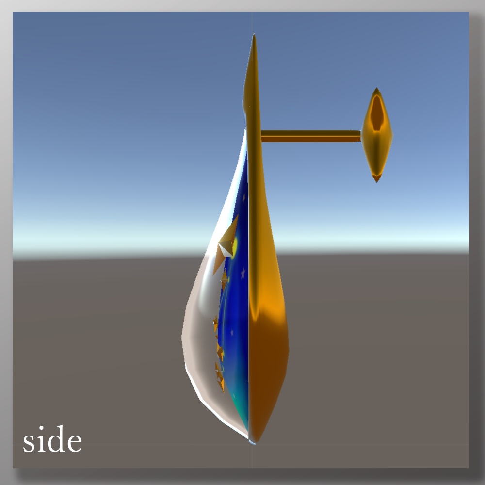 3Dモデル「星の雫~山羊座~」ピアス