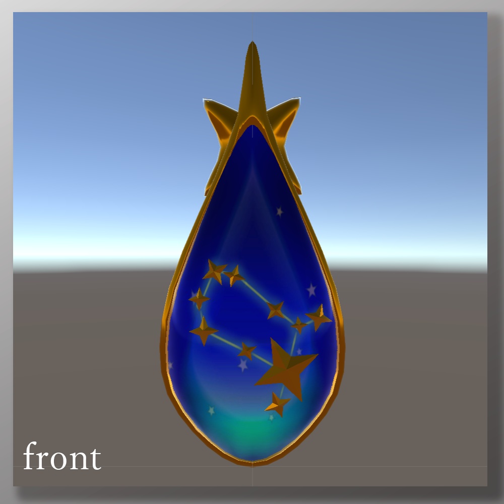 3Dモデル「星の雫~双子座~」ピアス