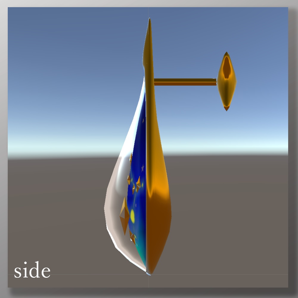 3Dモデル「星の雫~双子座~」ピアス