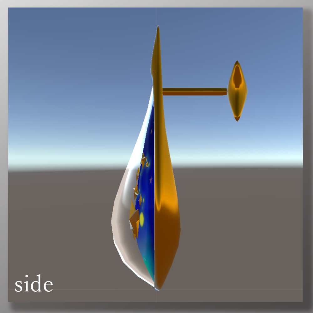 3Dモデル「星の雫~獅子座~」ピアス