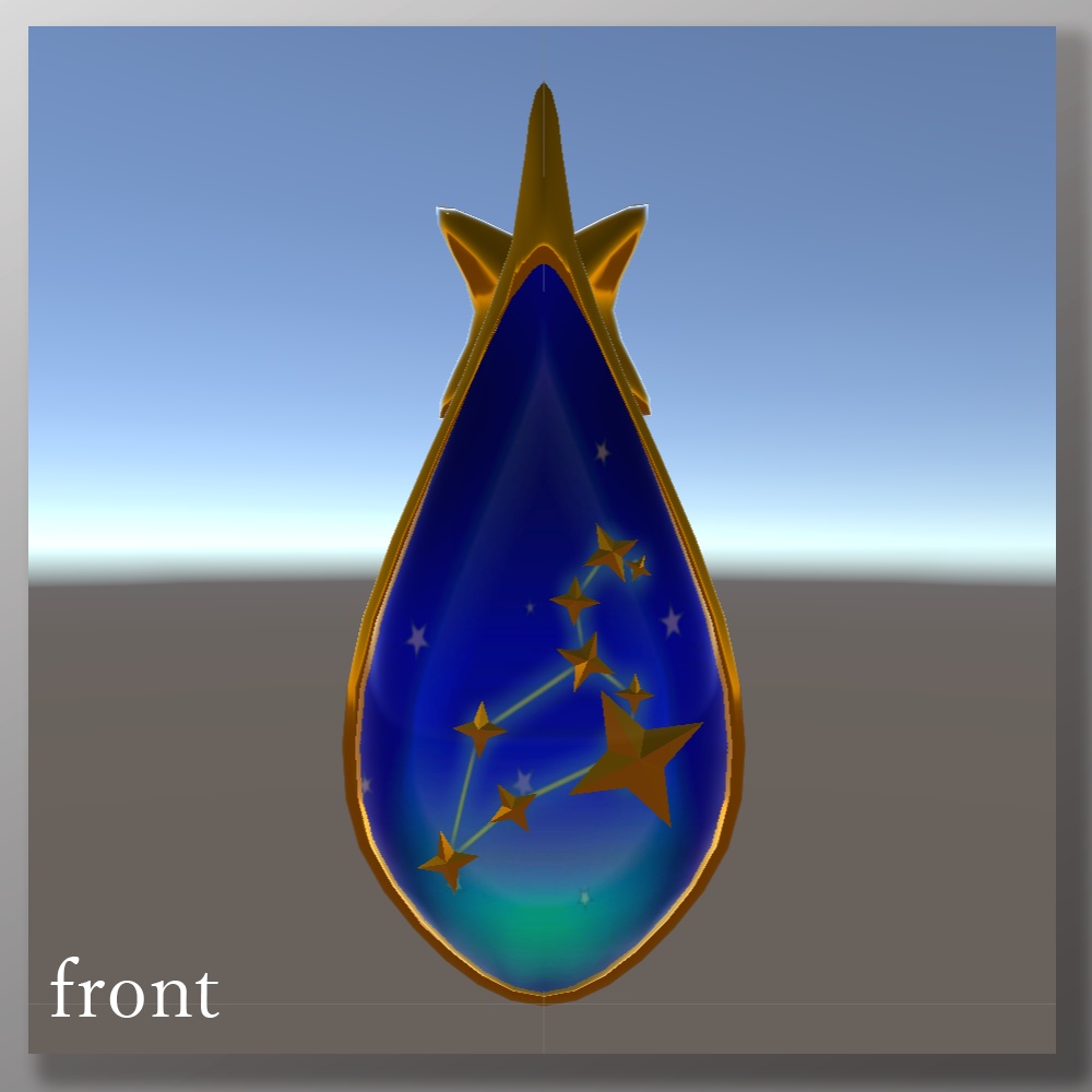3Dモデル「星の雫~獅子座~」ピアス