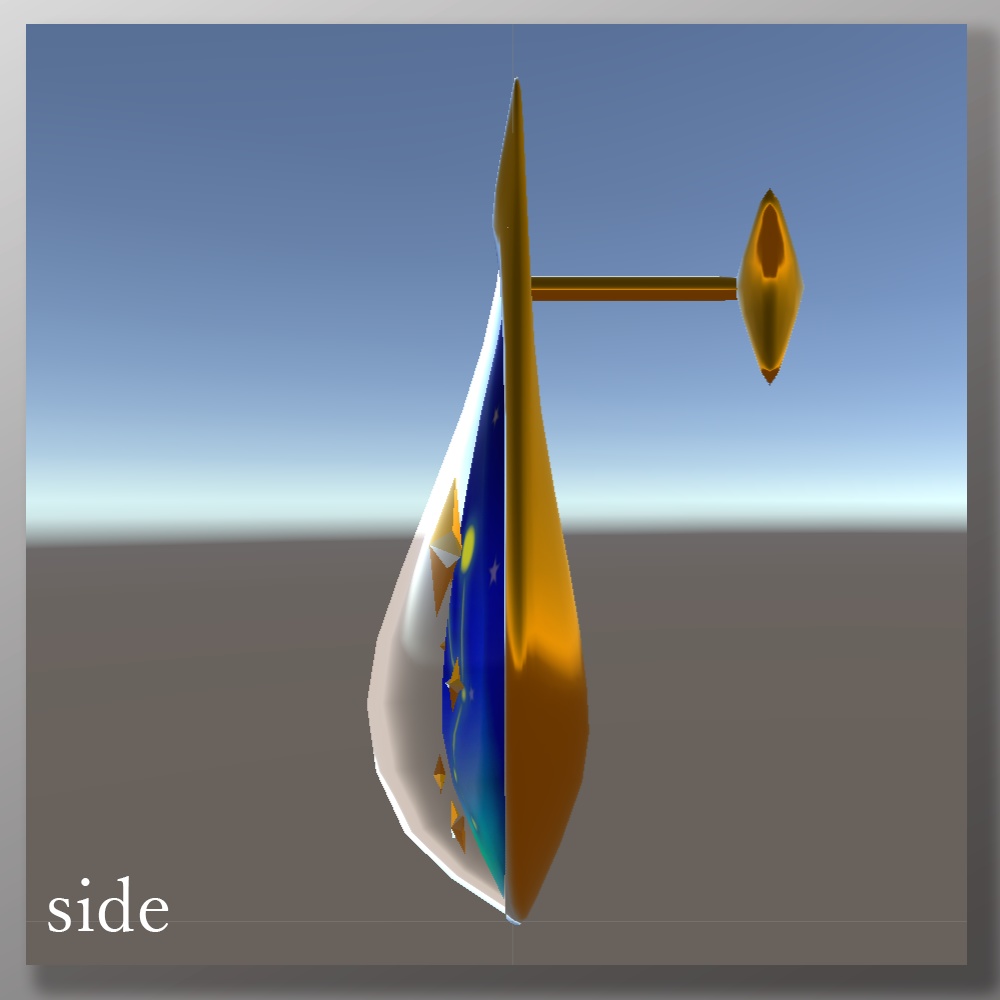 3Dモデル「星の雫~天秤座~」ピアス