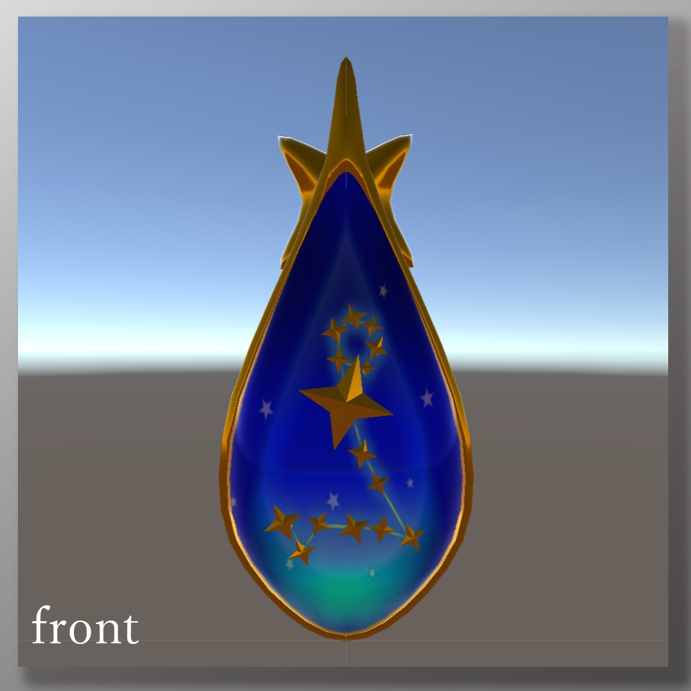 3Dモデル「星の雫~うお座~」ピアス