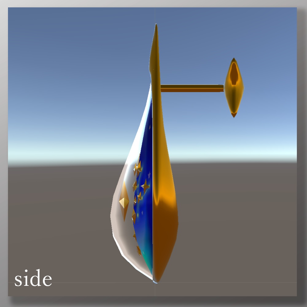 3Dモデル「星の雫~射手座~」ピアス