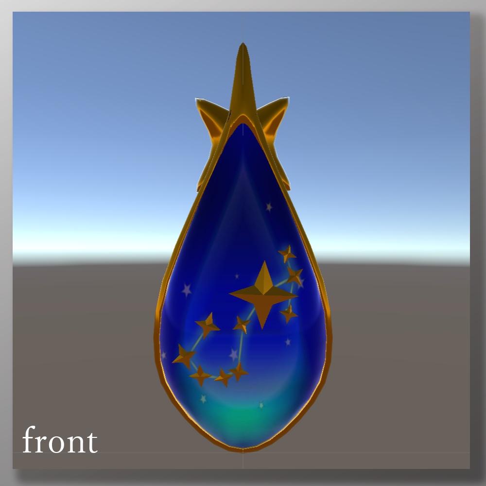 3Dモデル「星の雫~さそり座~」ピアス