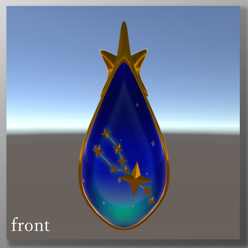 3Dモデル「星の雫~牡牛座~」ピアス