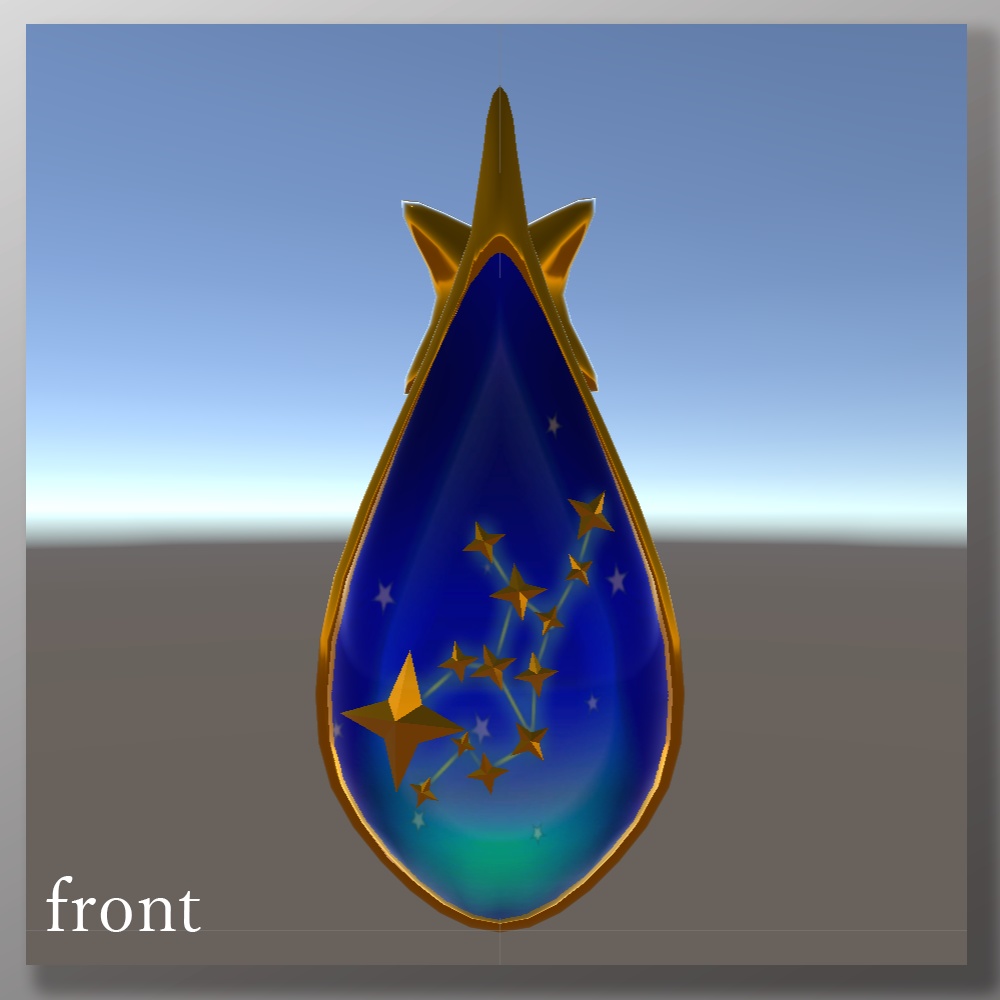 3Dモデル「星の雫~乙女座~」ピアス