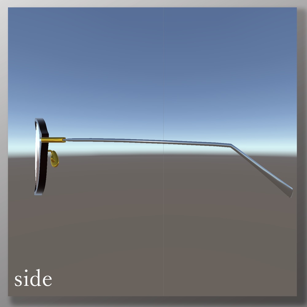 3Dモデル「ボストンメガネ」