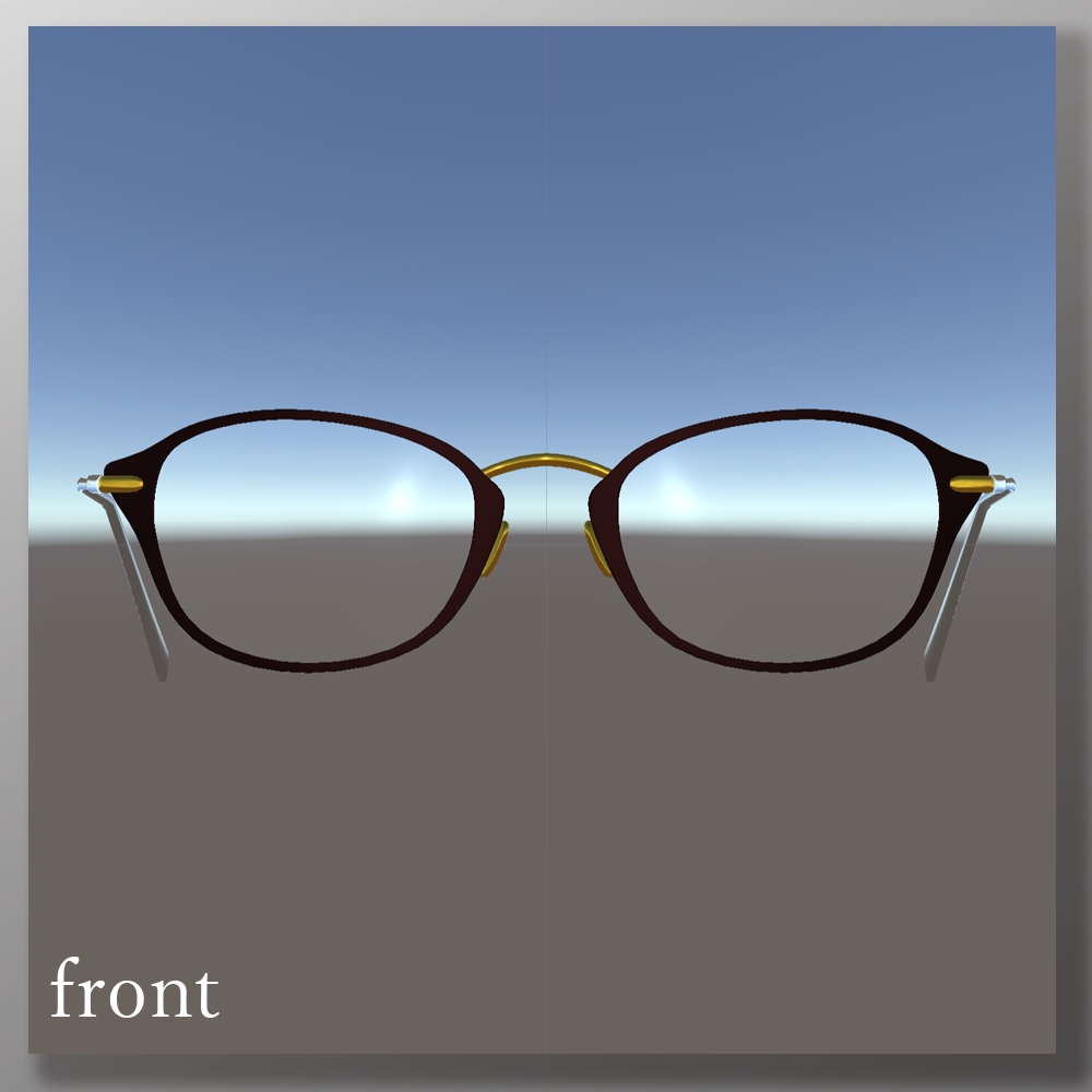 3Dモデル「ボストンメガネ」