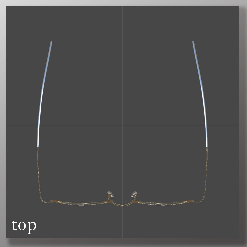 3Dモデル「スリムボストンメガネ」