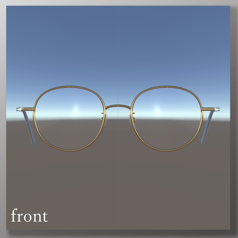 3Dモデル「スリムボストンメガネ」