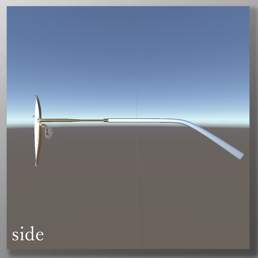 3Dモデル「スリムボストンメガネ」