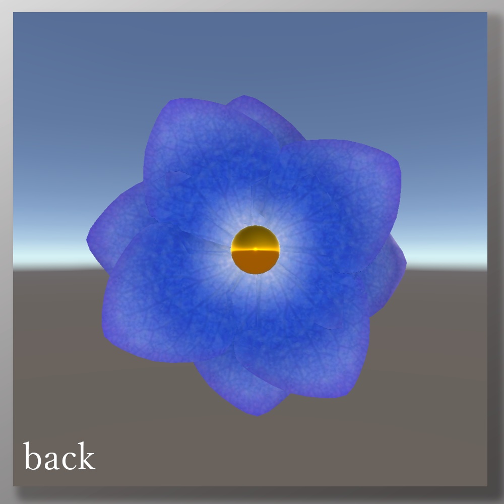 3Dモデル「青い紫陽花のピアス」