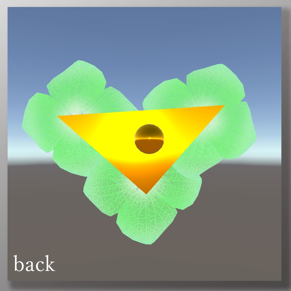 3Dモデル「紫陽花ピアス グリーン」4種セット