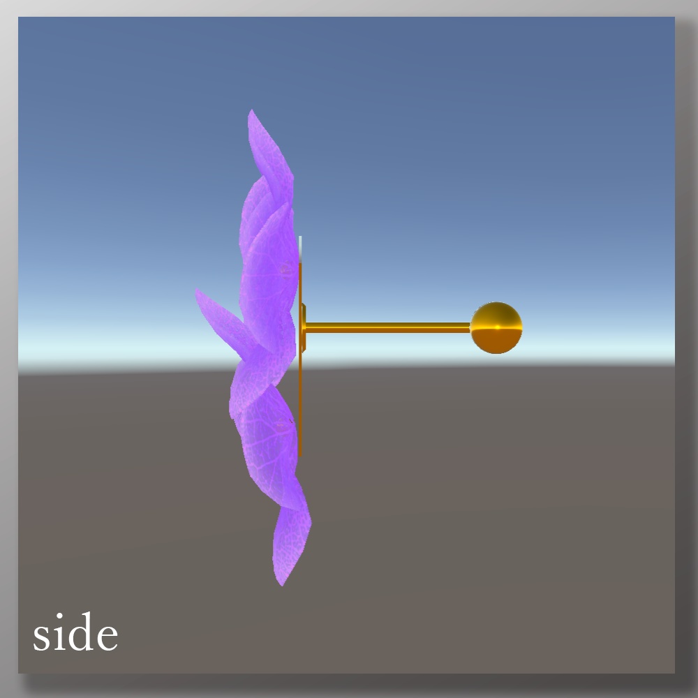 3Dモデル「紫陽花ピアス パープル」4種セット