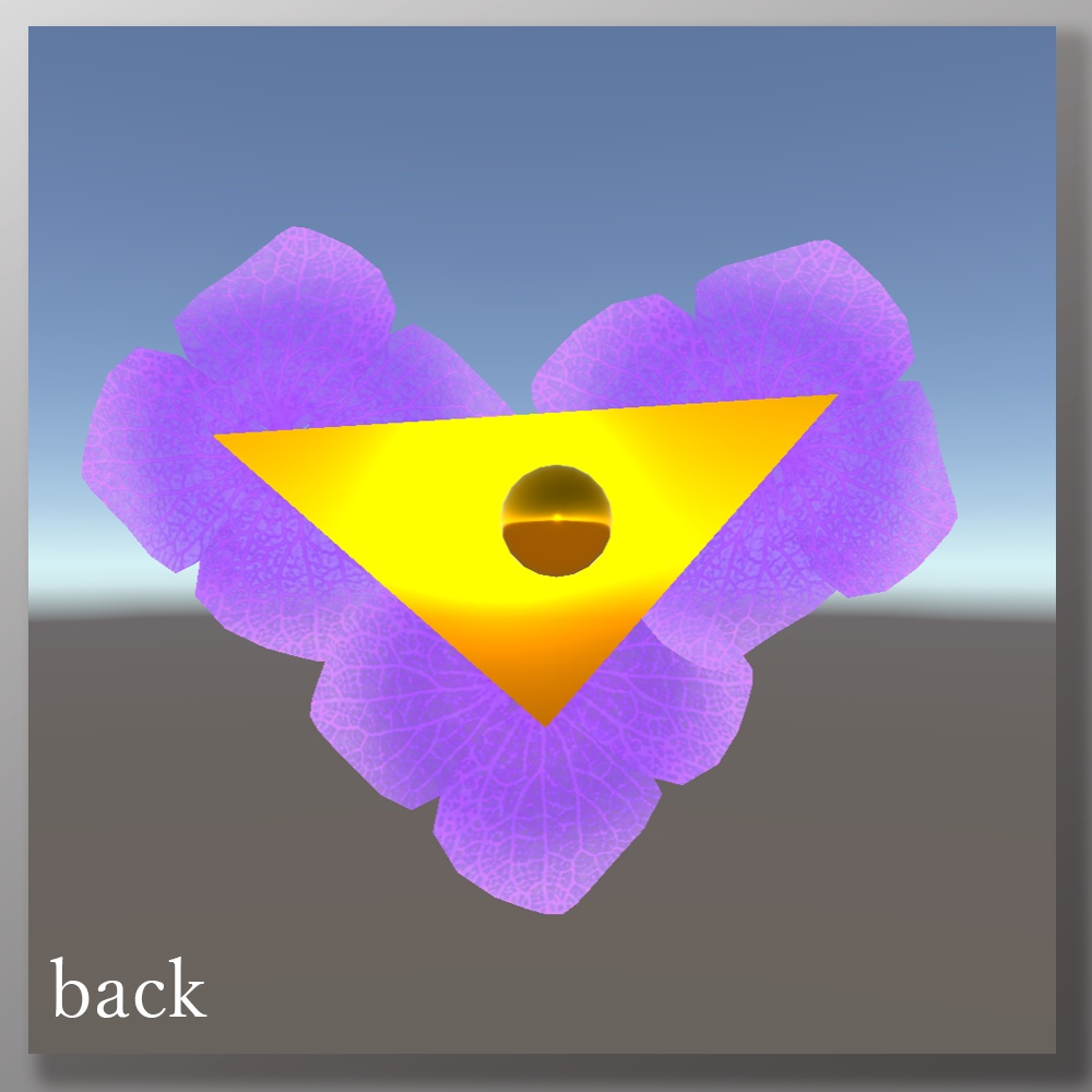 3Dモデル「紫陽花ピアス パープル」4種セット