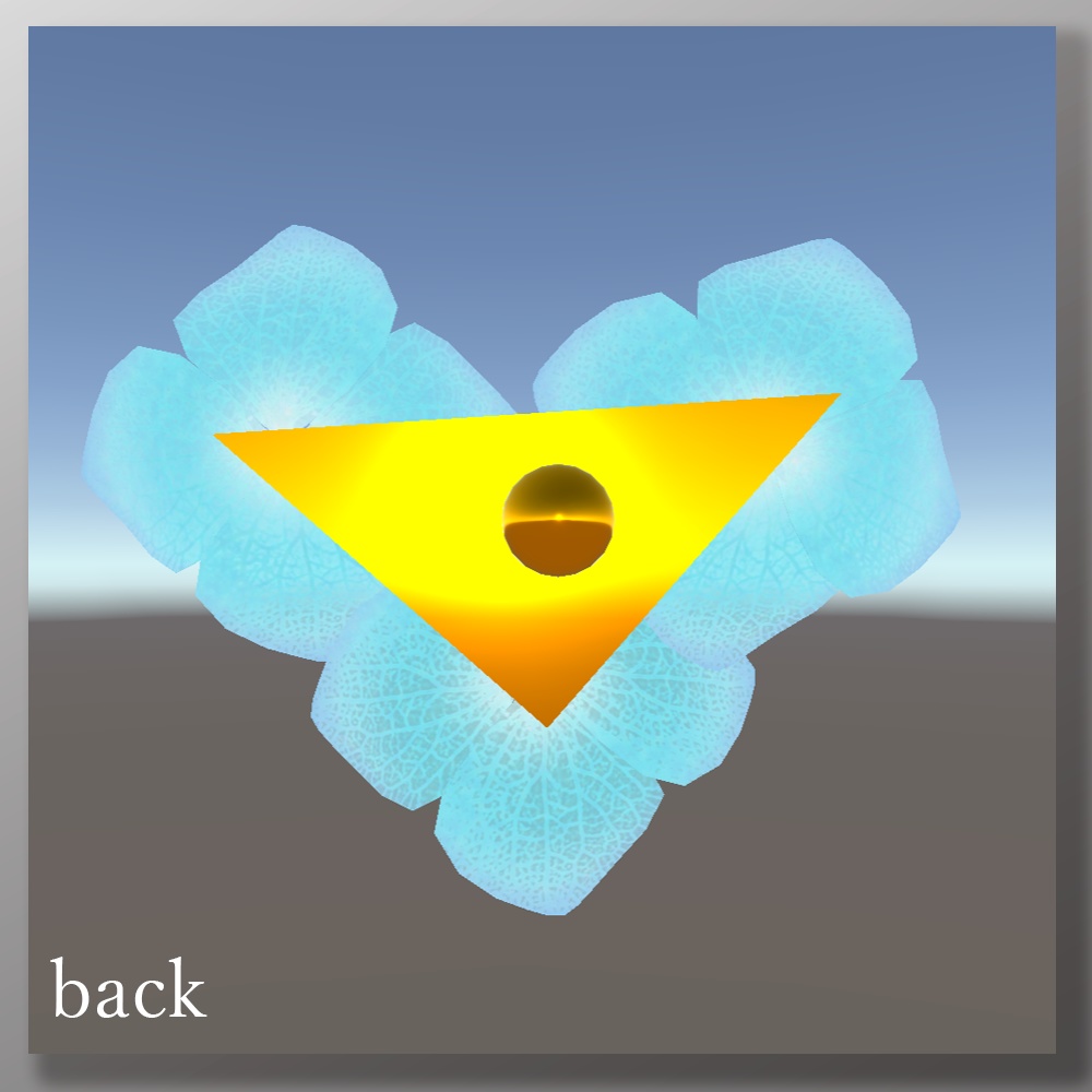 3Dモデル「紫陽花ピアス ライトブルー」4種セット