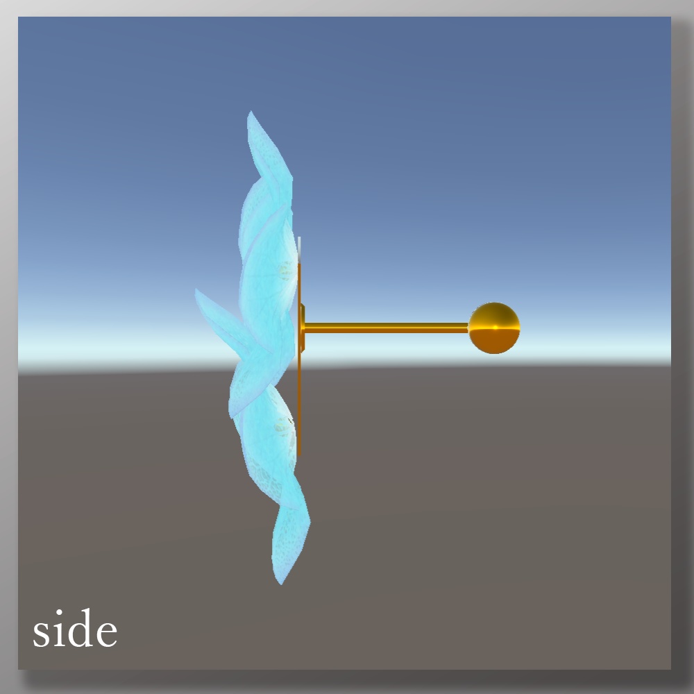 3Dモデル「紫陽花ピアス ライトブルー」4種セット