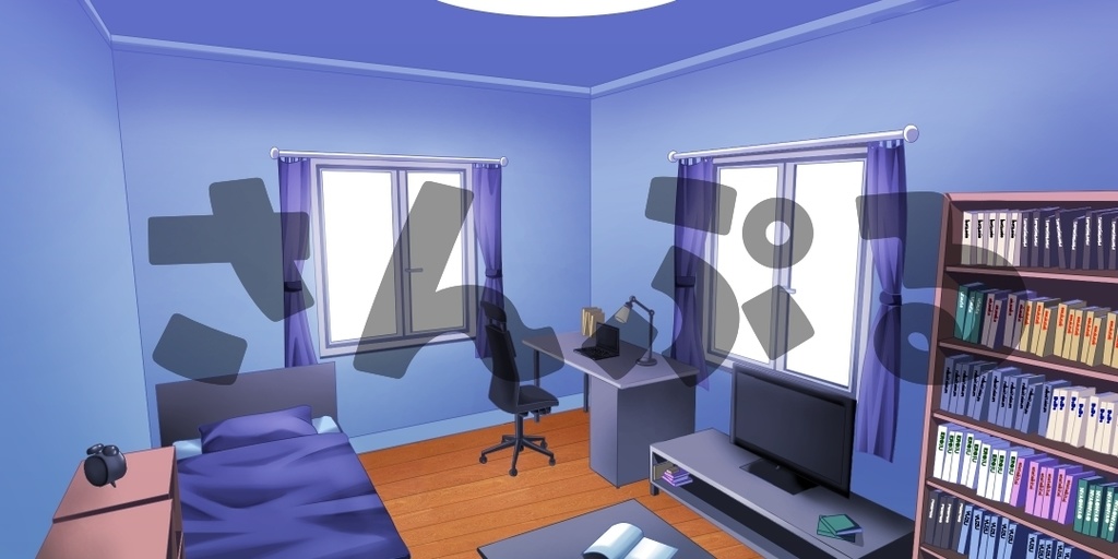 【イラスト背景】自室