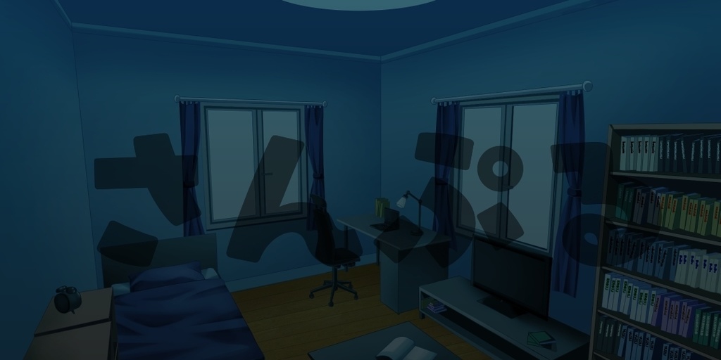 【イラスト背景】自室