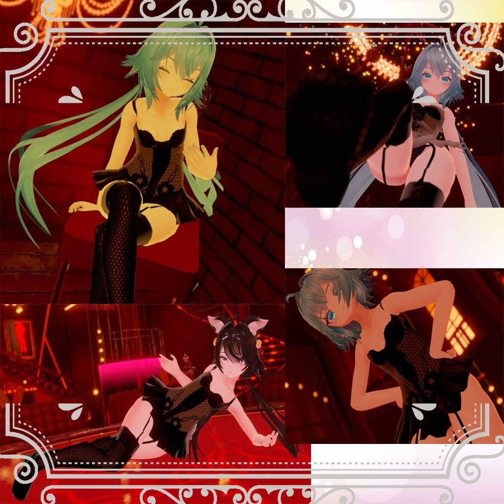 【竜胆-Rindo-用衣装】ベビードールタイツ