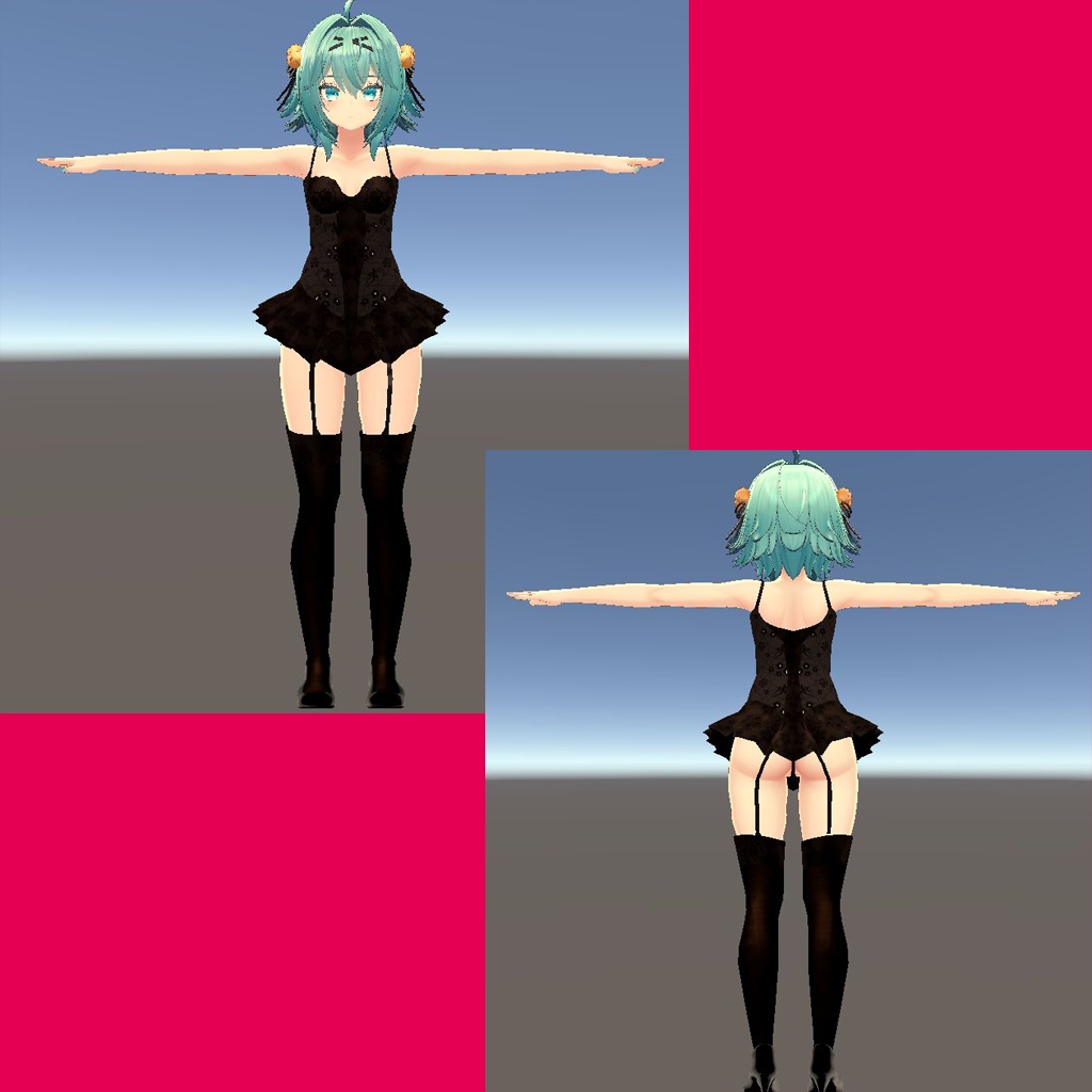 【竜胆-Rindo-用衣装】ベビードールタイツ