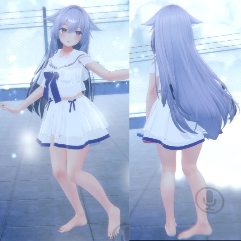 【桔梗-Kikyou- 竜胆-Rindou- セレスティア-Selestia-対応】セーラー水着【水鉄砲・サンダルおまけつき】