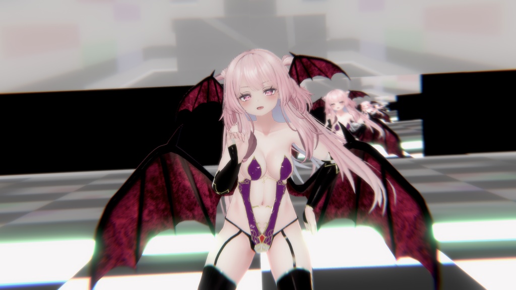 【-セレスティア-Selestia-】夜の女帝サキュバス【羽、しっぽ付き】