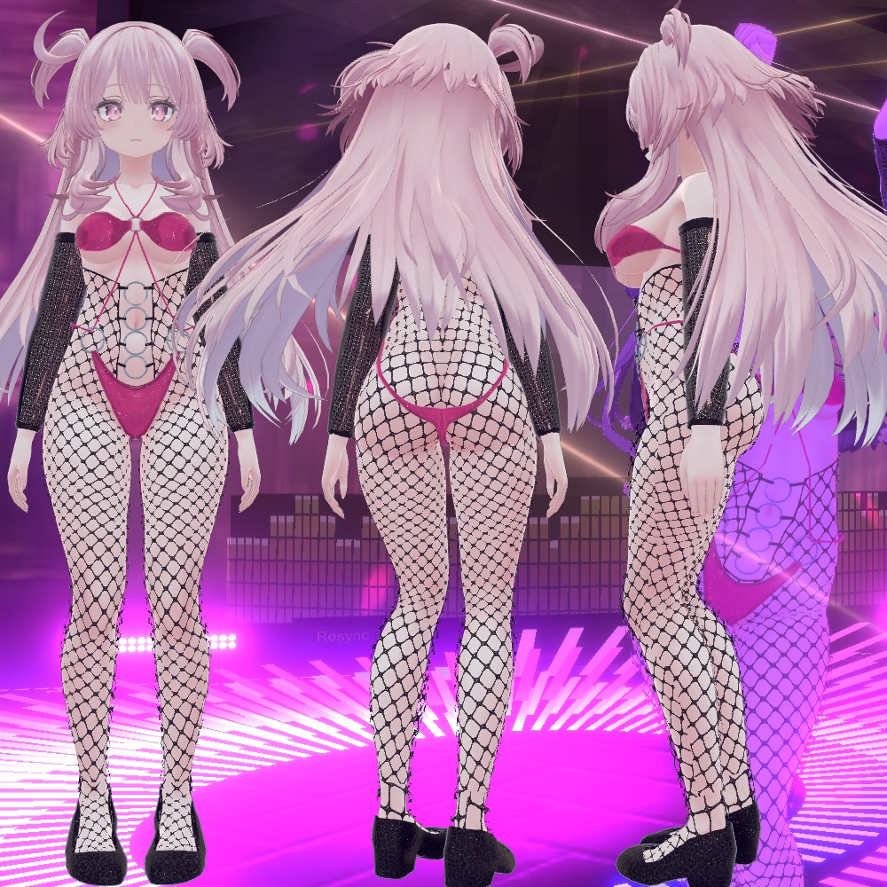 【萌-Moe- セレスティア-Selestia-対応】ハイレグエナメルビキニ【メイン網パンスト付き】