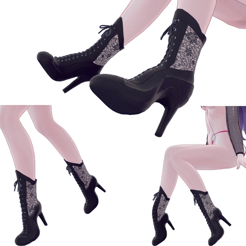 【萌-Moe- 桔梗-Kikyou- マヌカ-Manuka- 森羅-Shinra- ラシューシャ-Lasyusha 瑞希-Mizuki- アルドナ-Aldona-セレスティア-Selestia- サフィー-Sapphy- 愛莉-Airi- しなの-Shinano- 対応】レースアップヒールブーツ