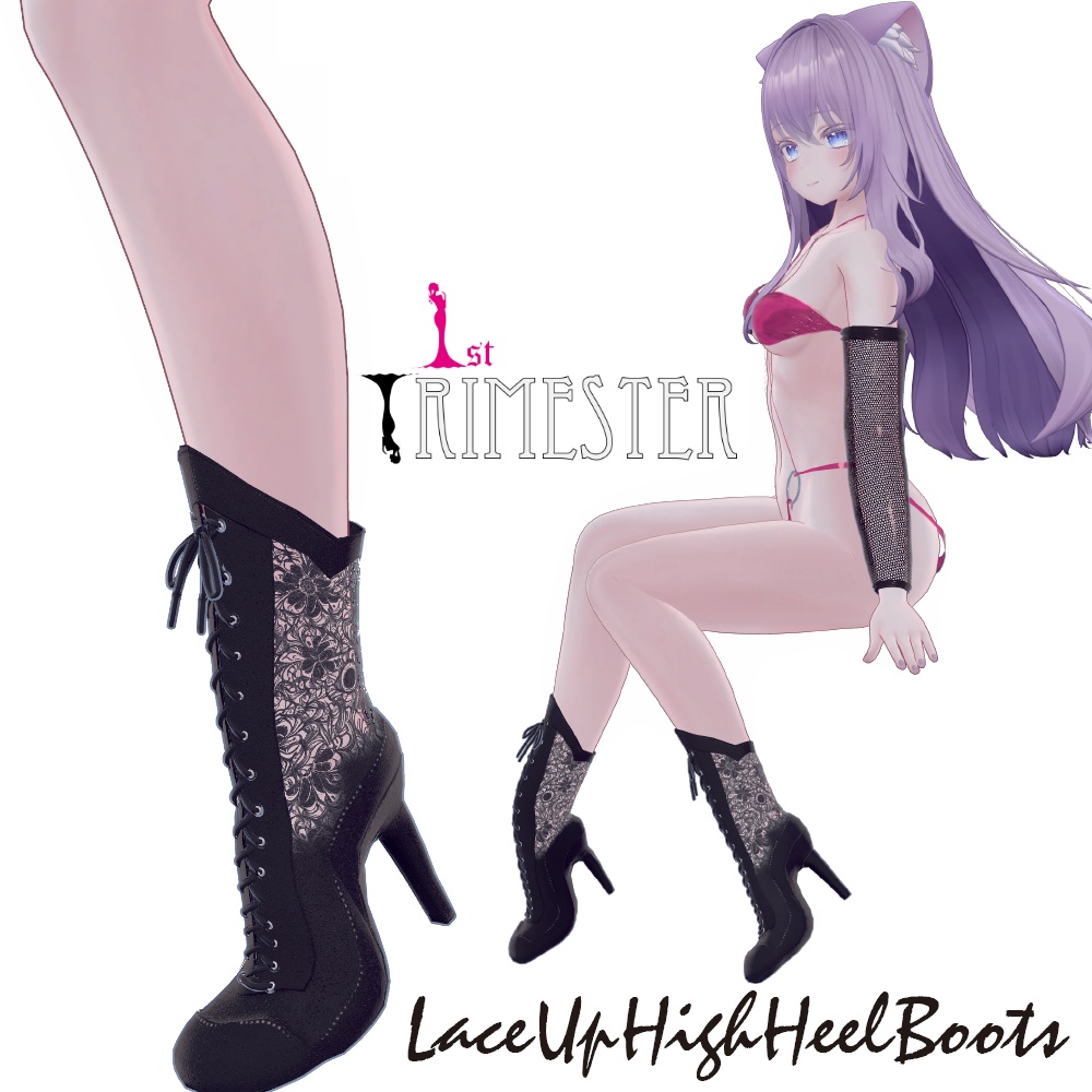 【萌-Moe- 桔梗-Kikyou- マヌカ-Manuka- 森羅-Shinra- ラシューシャ-Lasyusha 瑞希-Mizuki- アルドナ-Aldona-セレスティア-Selestia- サフィー-Sapphy- 愛莉-Airi- しなの-Shinano- 対応】レースアップヒールブーツ