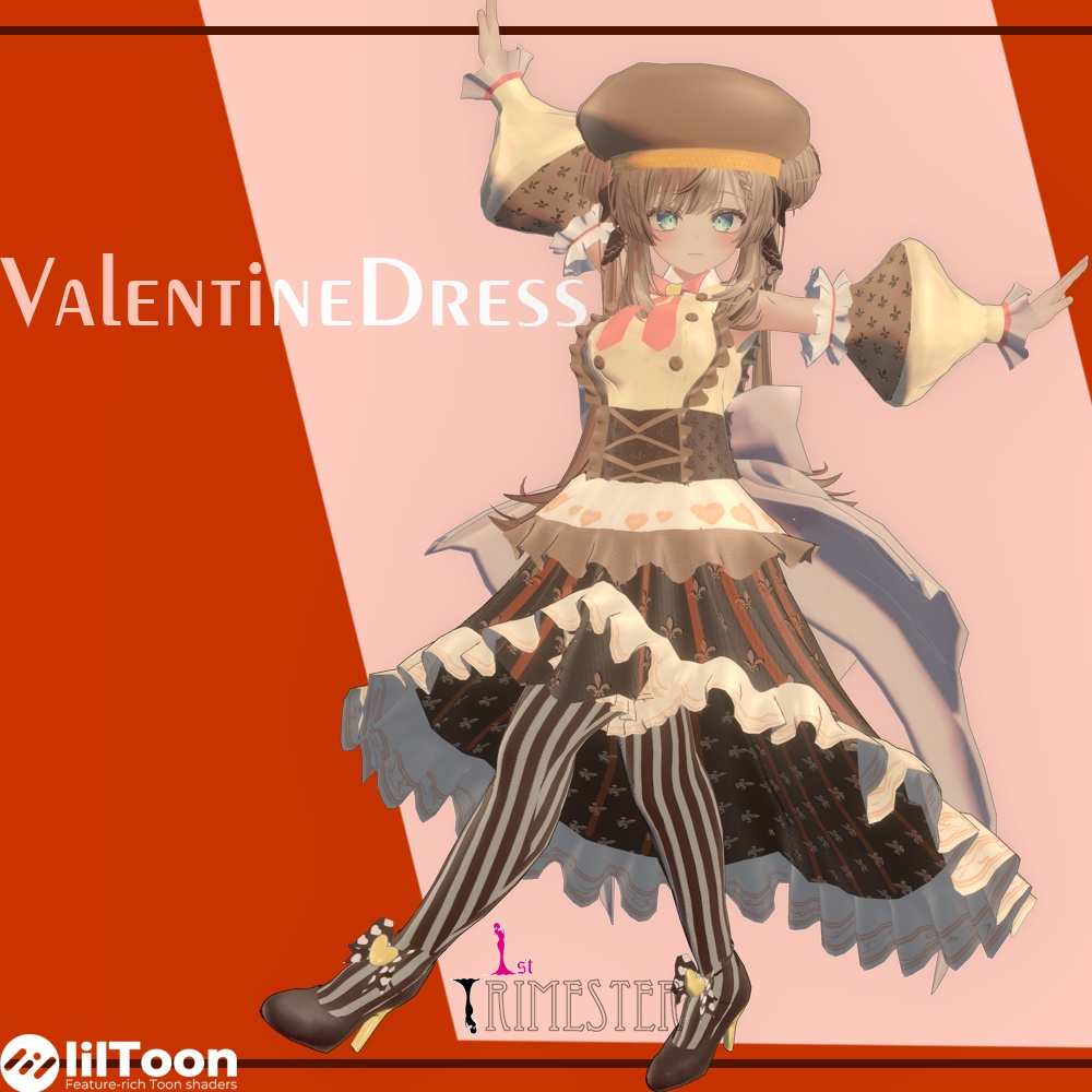 【萌-Moe- マヌカ-Manuka- 桔梗-Kikyou- 瑞希-Mizuki- 対応】バレンタインドレス