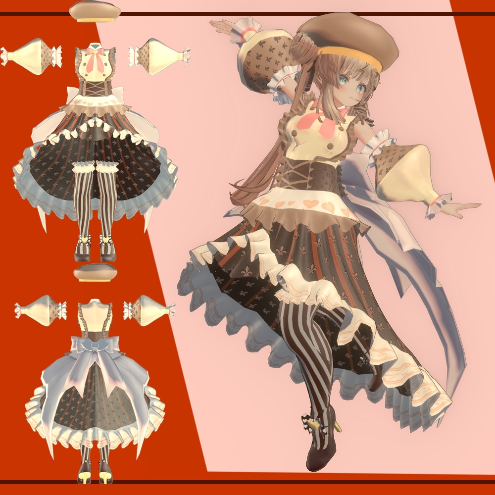 【萌-Moe- マヌカ-Manuka- 桔梗-Kikyou- 瑞希-Mizuki- 対応】バレンタインドレス