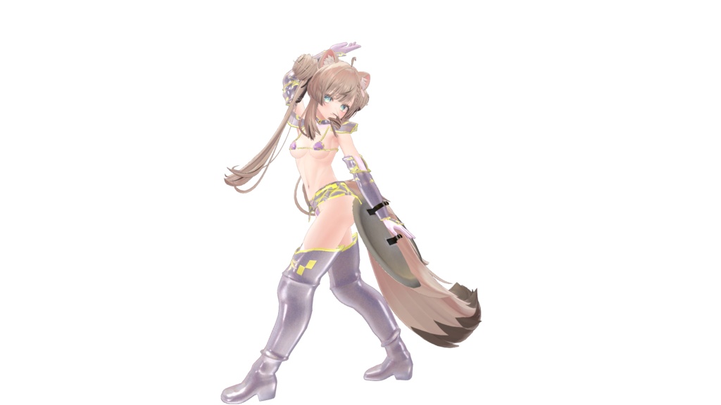 【マヌカ-Manuka- 他3アバター対応】ビキニアーマー【盾付き】