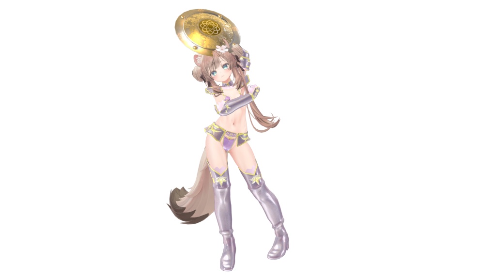 【マヌカ-Manuka- 他3アバター対応】ビキニアーマー【盾付き】