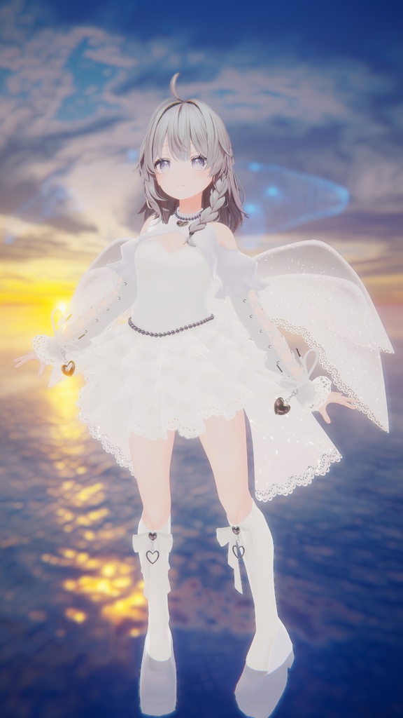 【VRChat想定】白昼夢のティアードワンピ - Daydream Tiered Dress - 1/6¥1300→¥1000