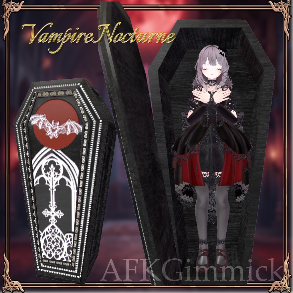 【6アバター対応】3D衣装『VampireNocturne』10/20〆Sale