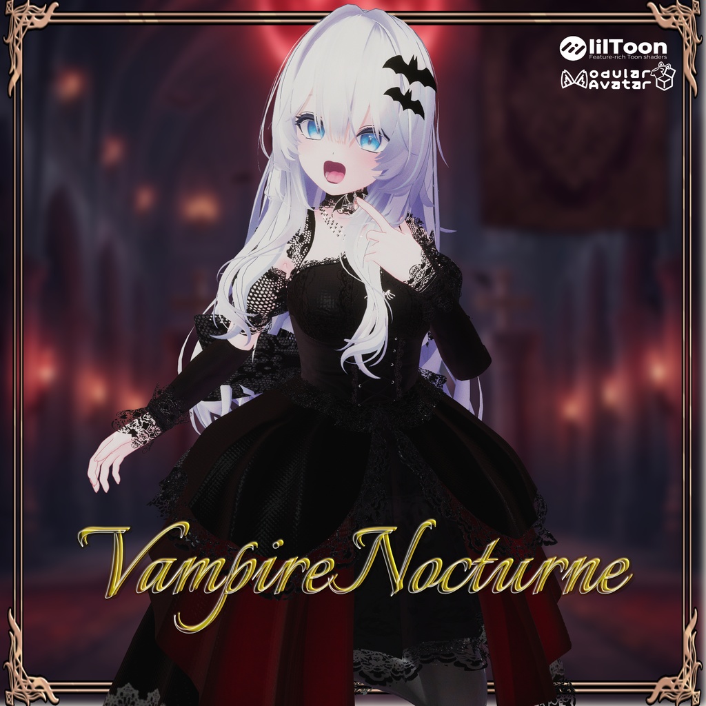 【6アバター対応】3D衣装『VampireNocturne』10/20〆Sale