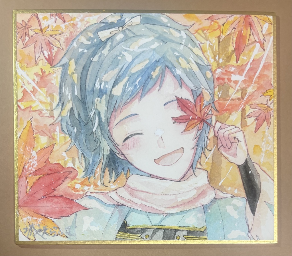 手描き色紙大和守安定