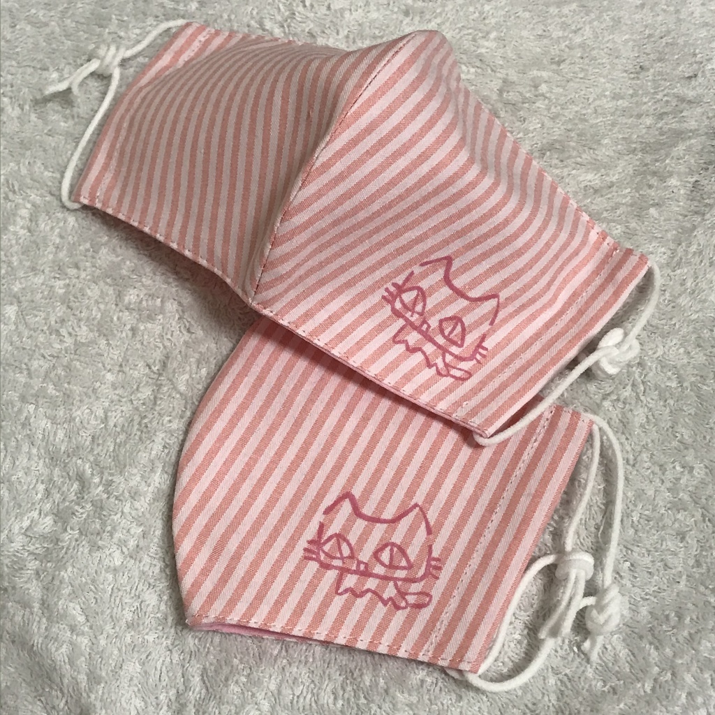 画伯屋特製立体マスクＬ(ピンク・２枚組)