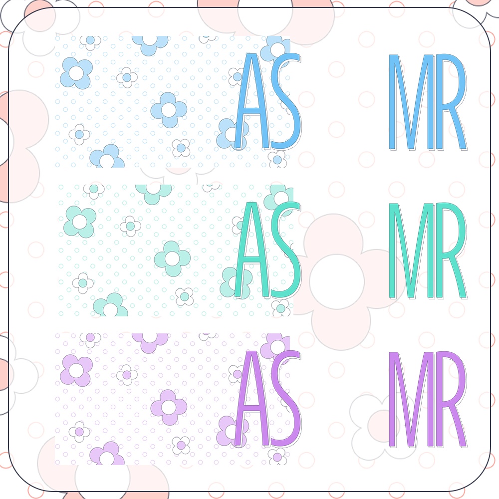 ASMR✿お花ポップなサムネイル素材