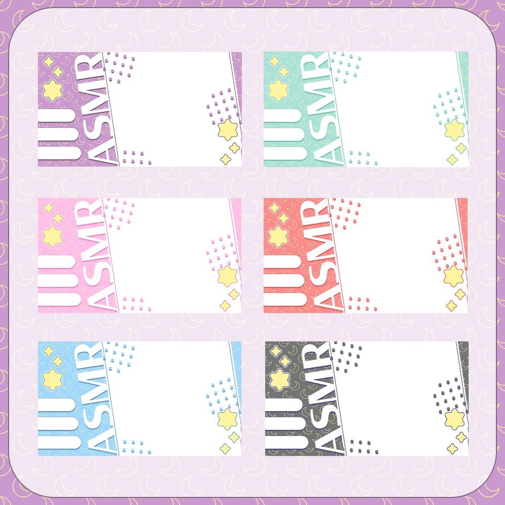 ASMR★星と月のサムネイル素材🌙