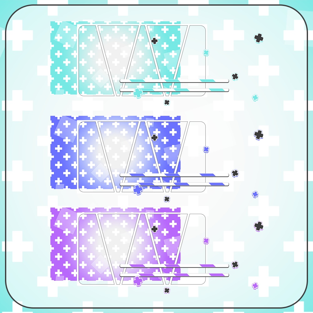 ゲームコラボにおすすめ!5人用コラボ配信/サムネ素材2