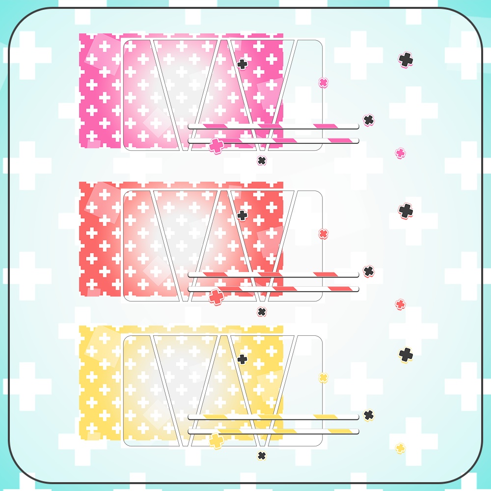 ゲームコラボにおすすめ!5人用コラボ配信/サムネ素材2