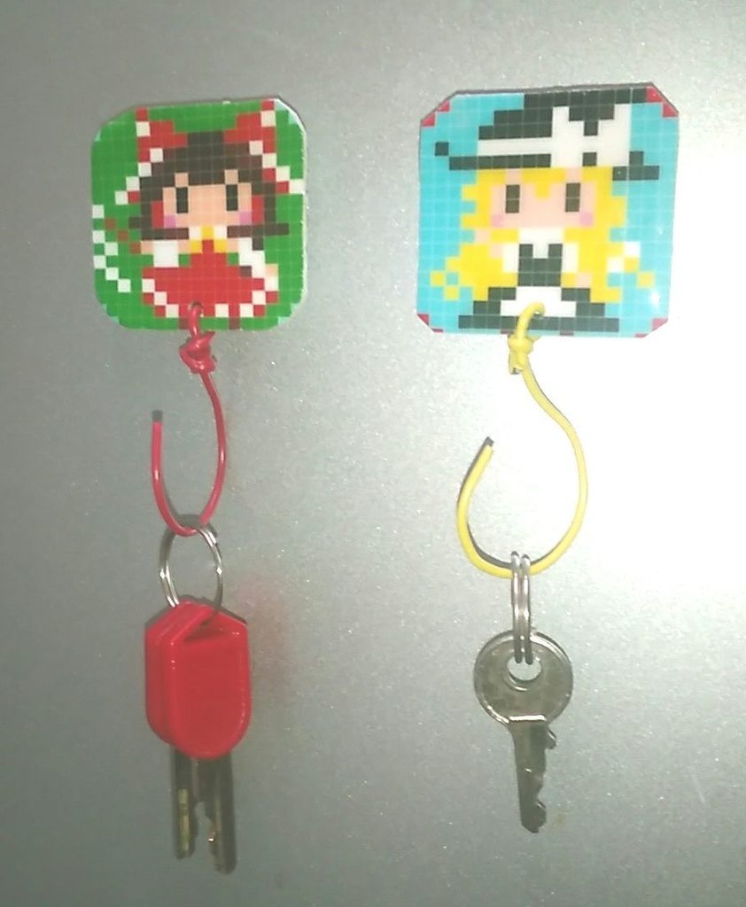2個セット♪東方Projectマグネットフック♪キーフック霊夢&魔理沙セット