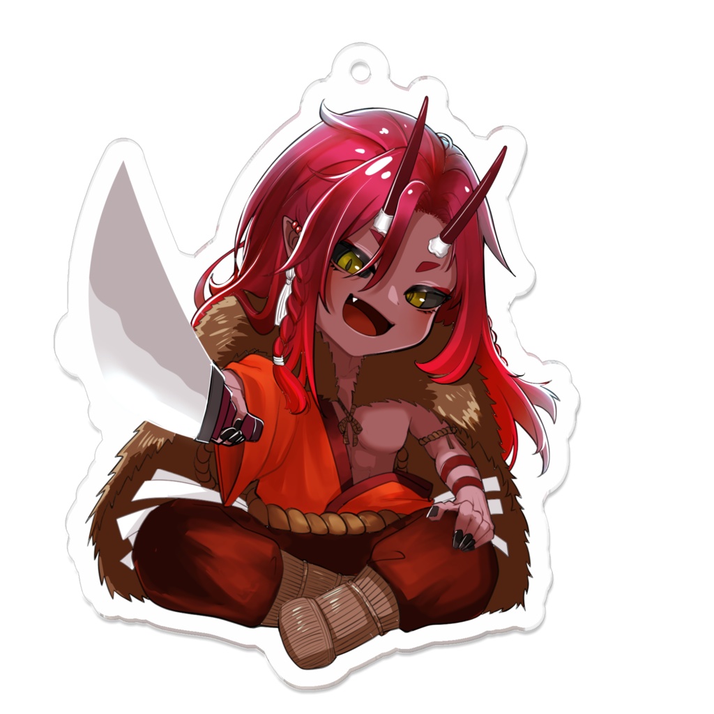 アクリルキーホルダー【なまはげ】赤